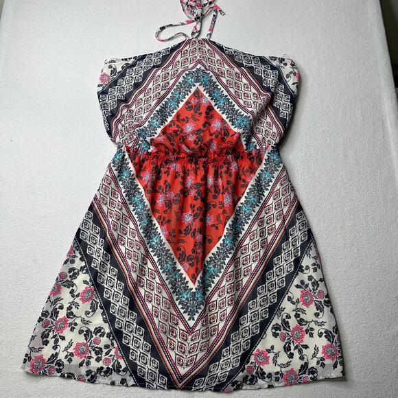 Express Womens Boho Dress Size Medium Summer Colorful - Picture 1 of 12